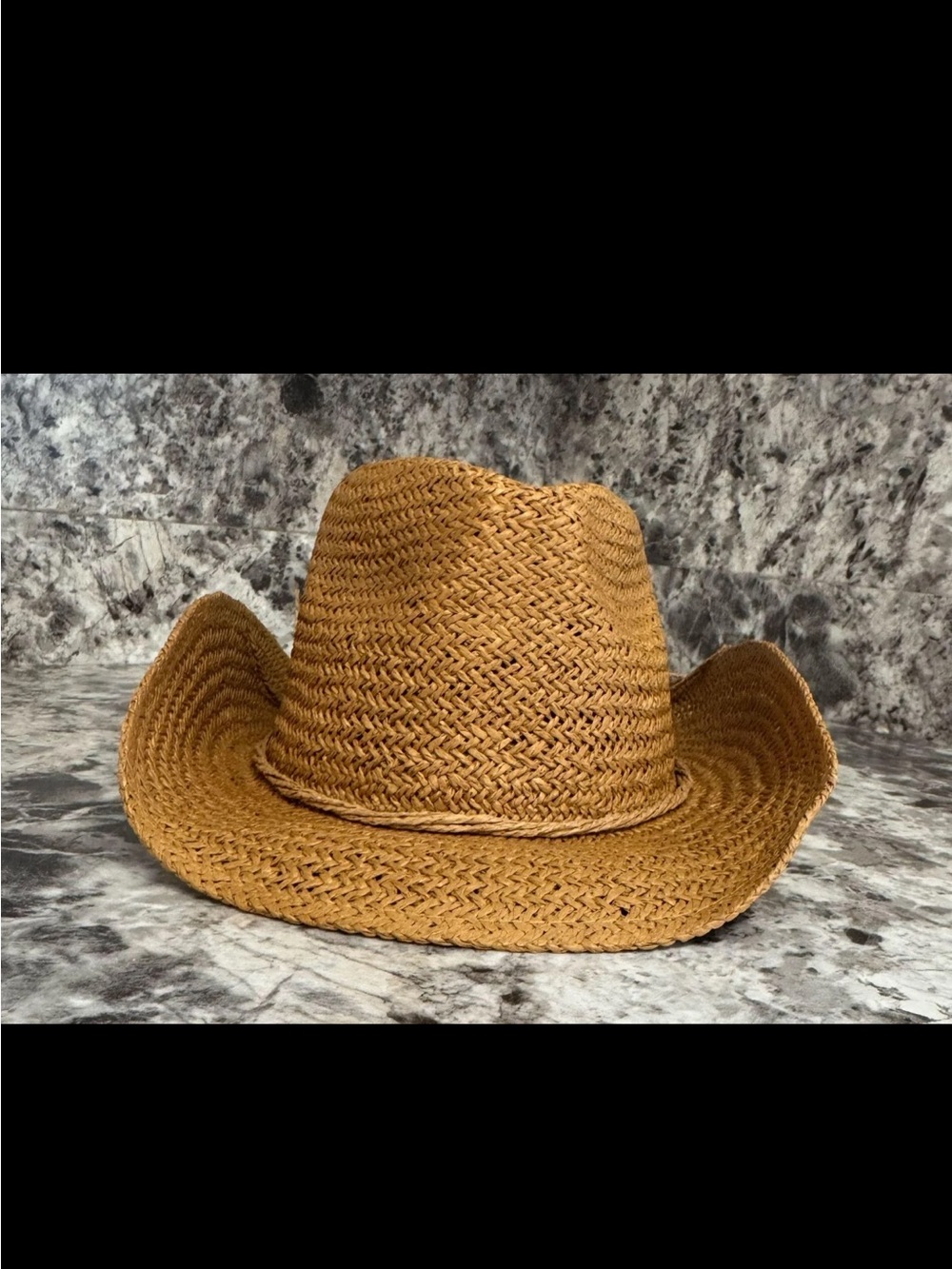 NWOT Woven Straw Cowboy Hat - Honey Tan